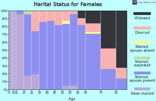 Zip code 49271 marital status for females