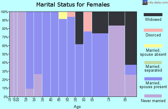 Zip code 49276 marital status for females