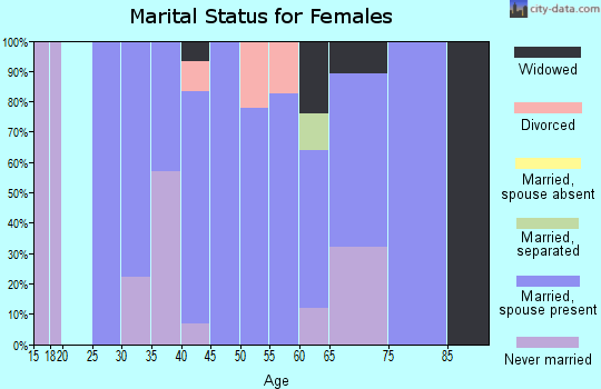 Zip code 49279 marital status for females
