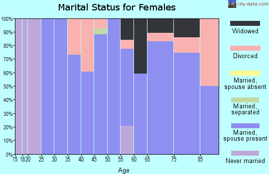 Zip code 49287 marital status for females