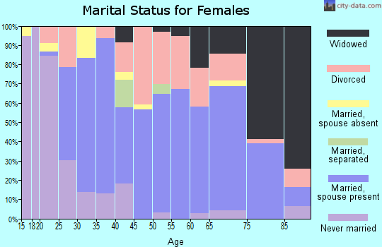 Zip code 49305 marital status for females
