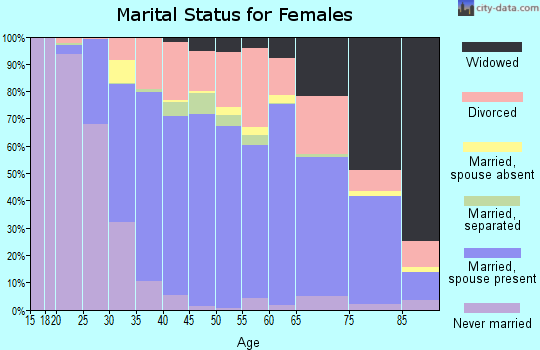 Zip code 49307 marital status for females