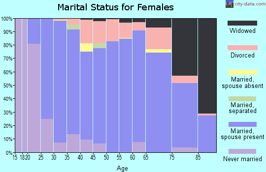 Zip code 49316 marital status for females