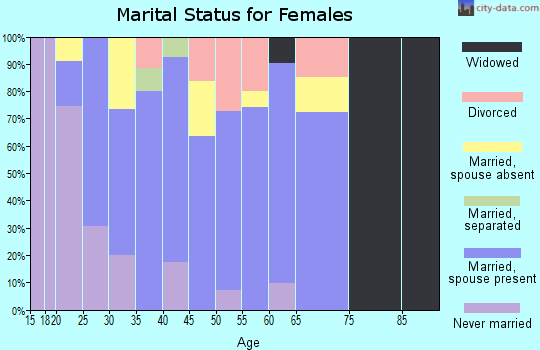 Zip code 49318 marital status for females