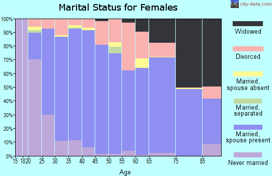 Zip code 49319 marital status for females