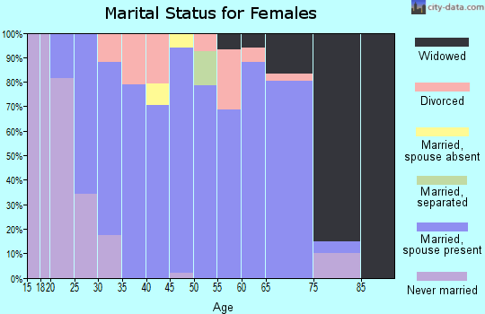 Zip code 49325 marital status for females