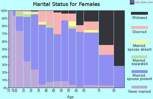 Zip code 49327 marital status for females