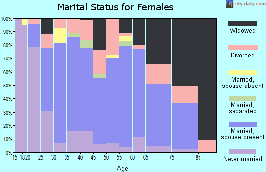 Zip code 49329 marital status for females