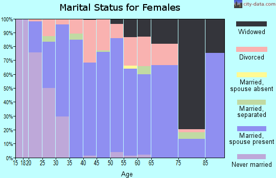 Zip code 49330 marital status for females