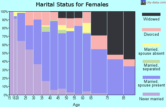 Zip code 49337 marital status for females