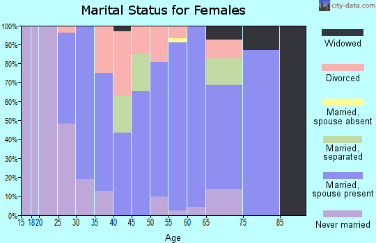 Zip code 49338 marital status for females