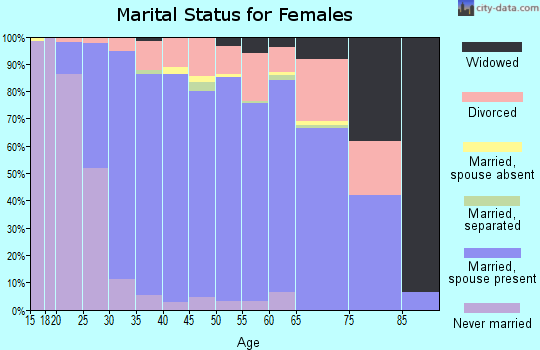 Zip code 49341 marital status for females