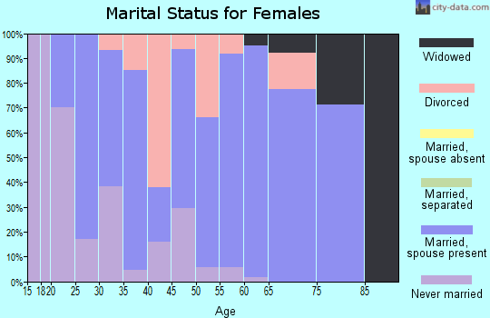 Zip code 49344 marital status for females