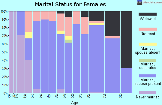Zip code 49346 marital status for females