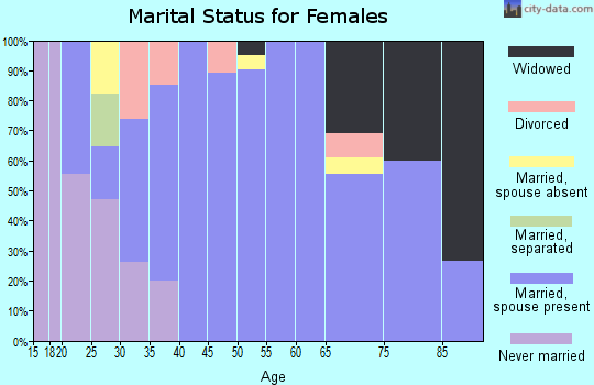 Zip code 49347 marital status for females