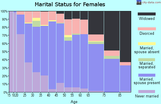 Zip code 49349 marital status for females