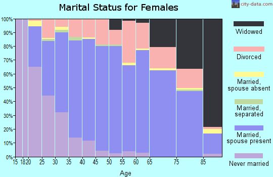 Zip code 49417 marital status for females