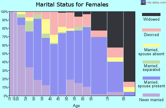 Zip code 49420 marital status for females