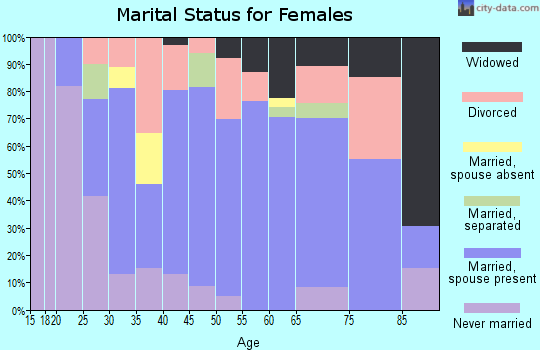Zip code 49425 marital status for females