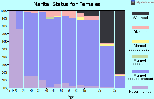 Zip code 49426 marital status for females
