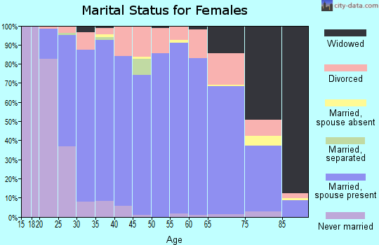 Zip code 49428 marital status for females