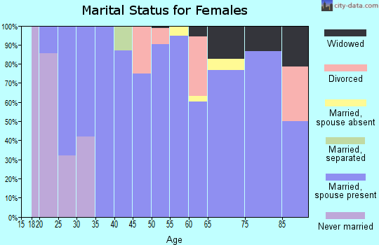Zip code 49436 marital status for females