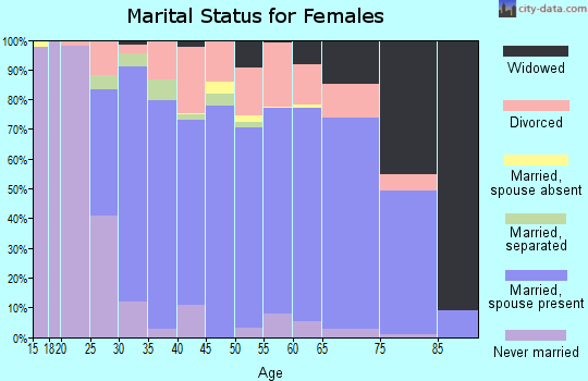 Zip code 49437 marital status for females