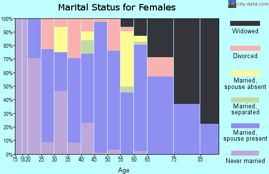 Zip code 49446 marital status for females