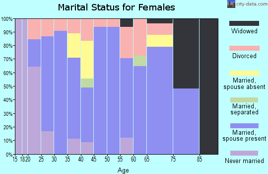 Zip code 49448 marital status for females