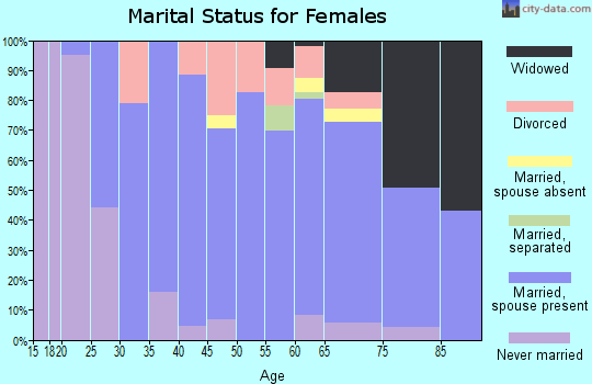 Zip code 49449 marital status for females