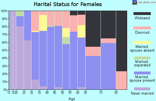 Zip code 49452 marital status for females