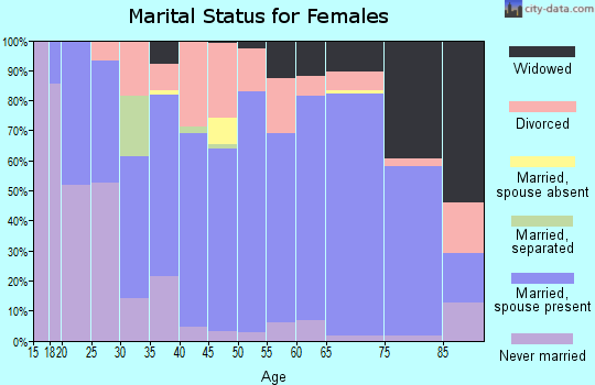 Zip code 49454 marital status for females