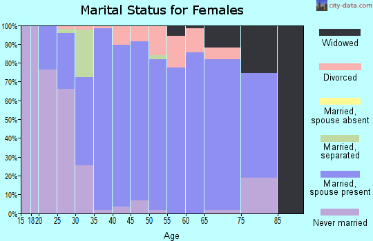 Zip code 49460 marital status for females