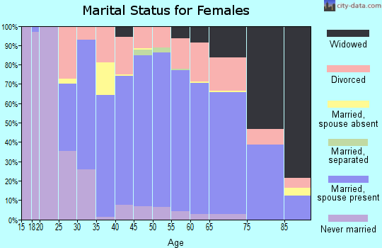 Zip code 49461 marital status for females