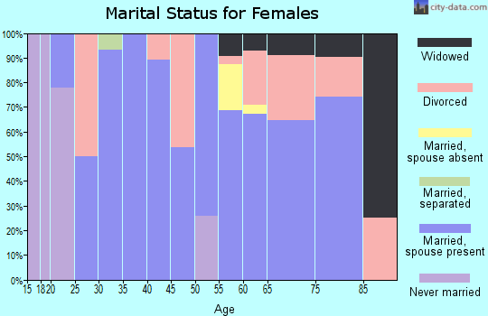 Zip code 49612 marital status for females