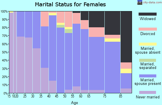 Zip code 49615 marital status for females