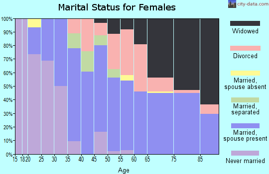 Zip code 49616 marital status for females