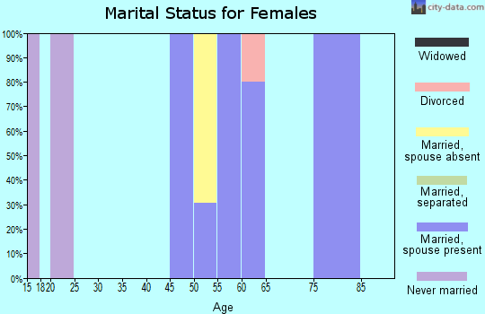 Zip code 49627 marital status for females