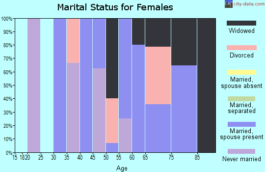 Zip code 49628 marital status for females