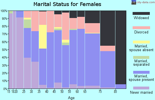 Zip code 49631 marital status for females