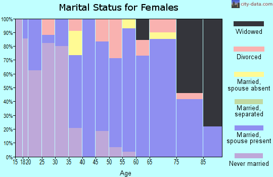 Zip code 49638 marital status for females
