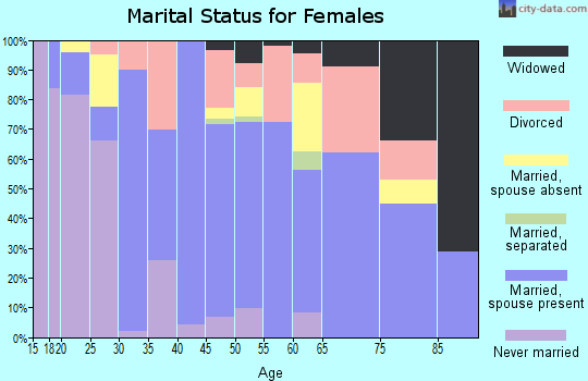 Zip code 49643 marital status for females