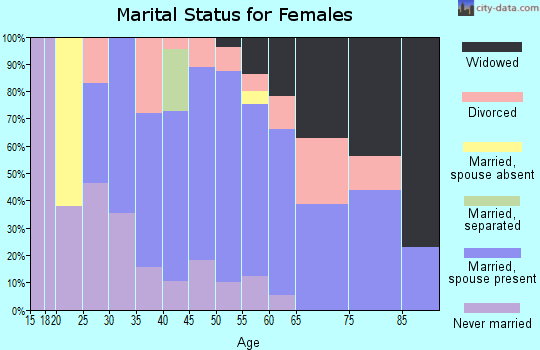 Zip code 49645 marital status for females