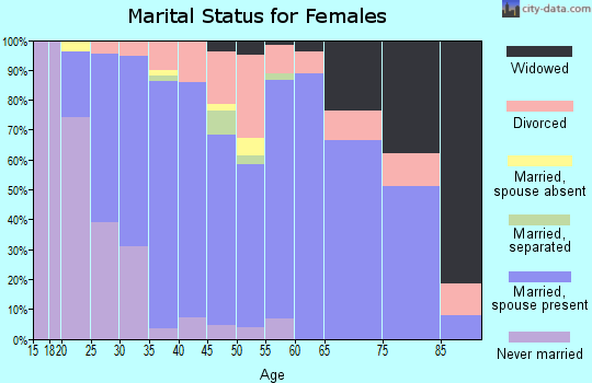 Zip code 49665 marital status for females