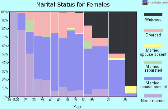 Zip code 49677 marital status for females