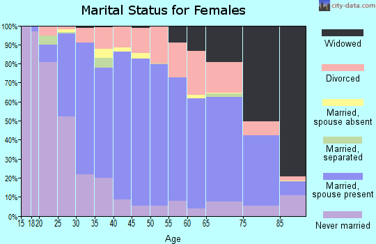 Zip code 49707 marital status for females