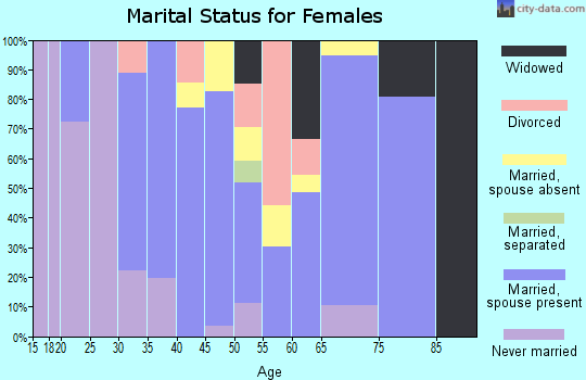Zip code 49716 marital status for females