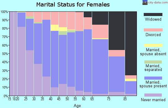 Zip code 49720 marital status for females
