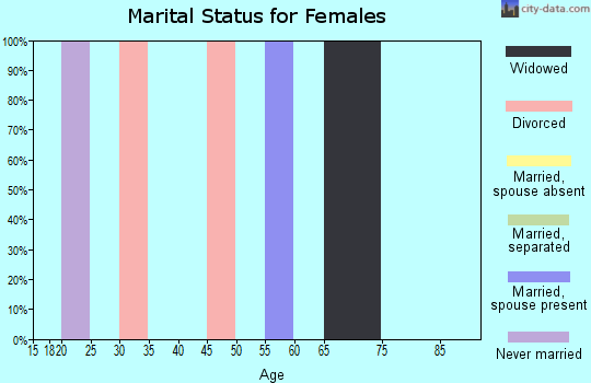 Zip code 49722 marital status for females
