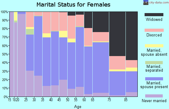Zip code 49738 marital status for females